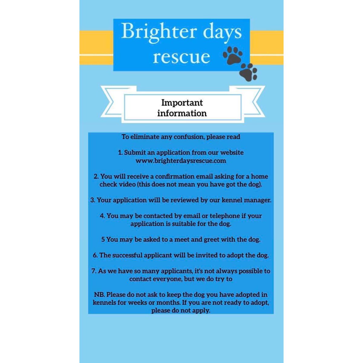 ‼️IMPORTANT INFORMATION‼️ please read our adoption process and what is included during our matching process. We really look forward to hearing from you soon 🐾💛