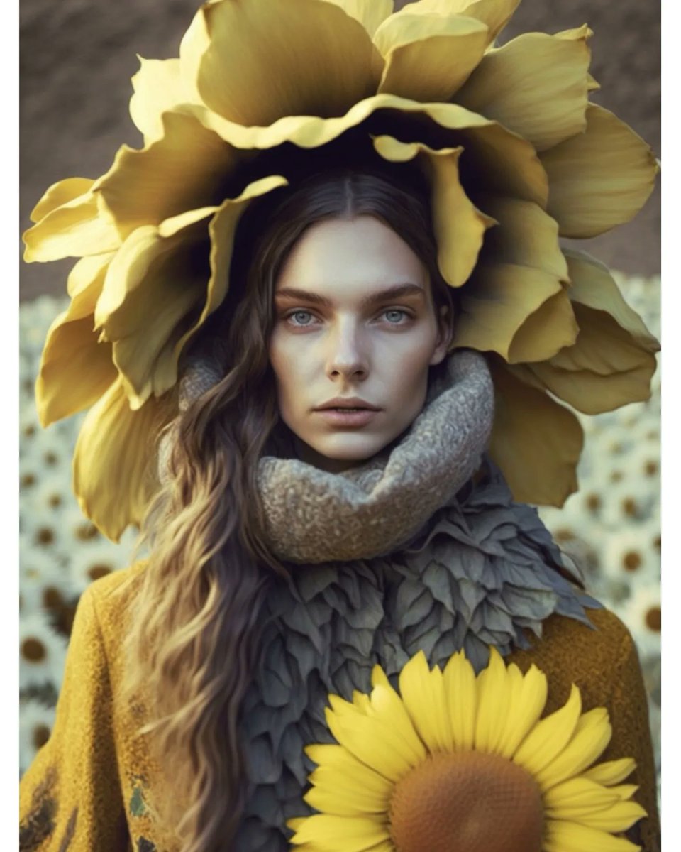 Mei93833210's tweet photo. Do you a sunflower lover like me?
#sunflower
#SunflowerWeek2023
#fashionphotography
#aifashion https://t.co/UCEEF686hf