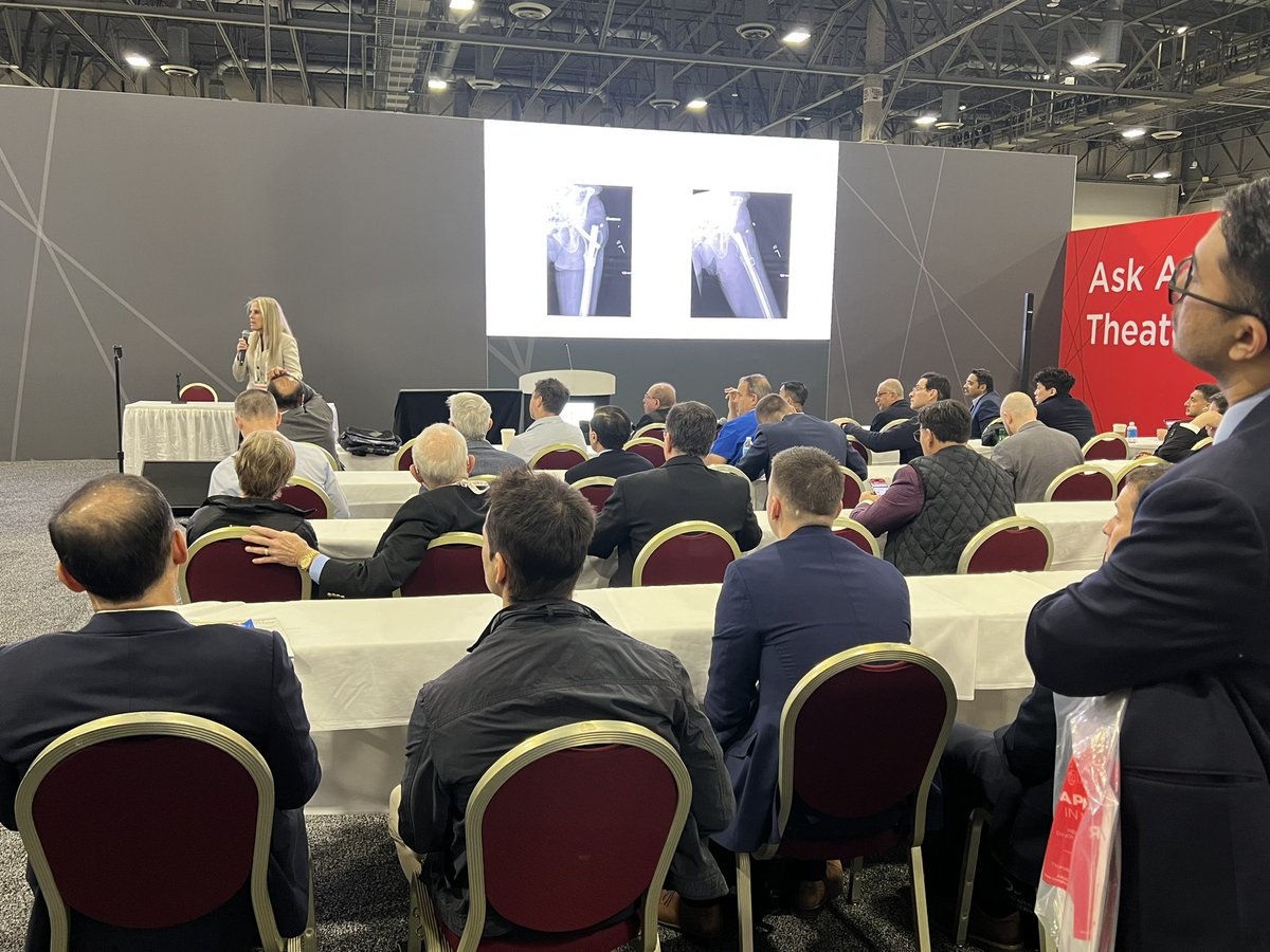 lisacannada's tweet photo. #aaos23 Trauma โAsk the Expertsโ was packed room has the honor of leading with Dan Horwitz! Thanks @AAOS1 for the educational opportunity. @otatrauma @NovantHealth https://t.co/tgQAMBfe5i