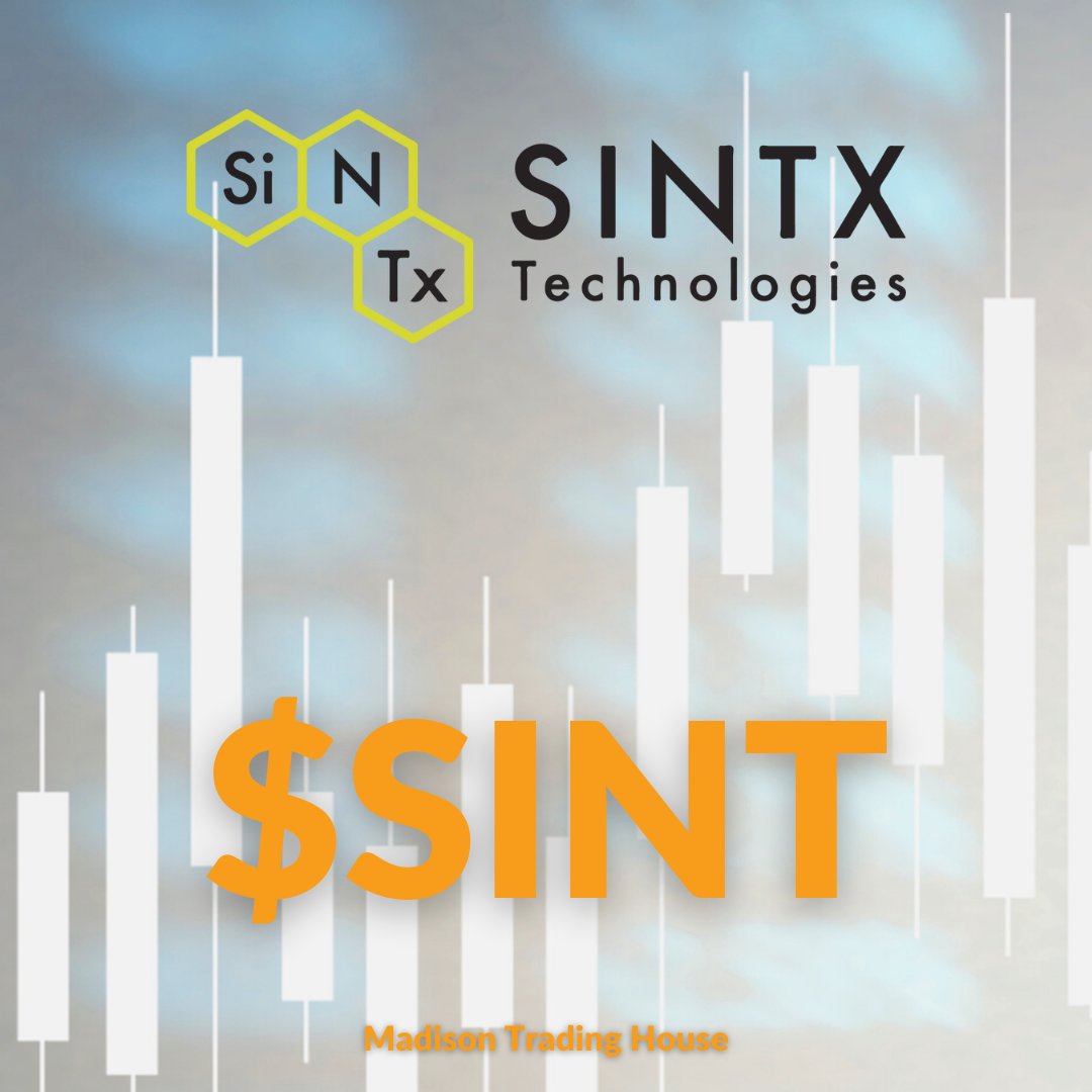 TradingMadison's tweet photo. Traders! SINTX Technologies Inc popped up on the radar inside our proprietary trading software today. There is no specific news or catalyst that can correlate or justify with the stock's price action for the day. #smallcaps #pennystocks #daytrading https://t.co/ONdppctmEz