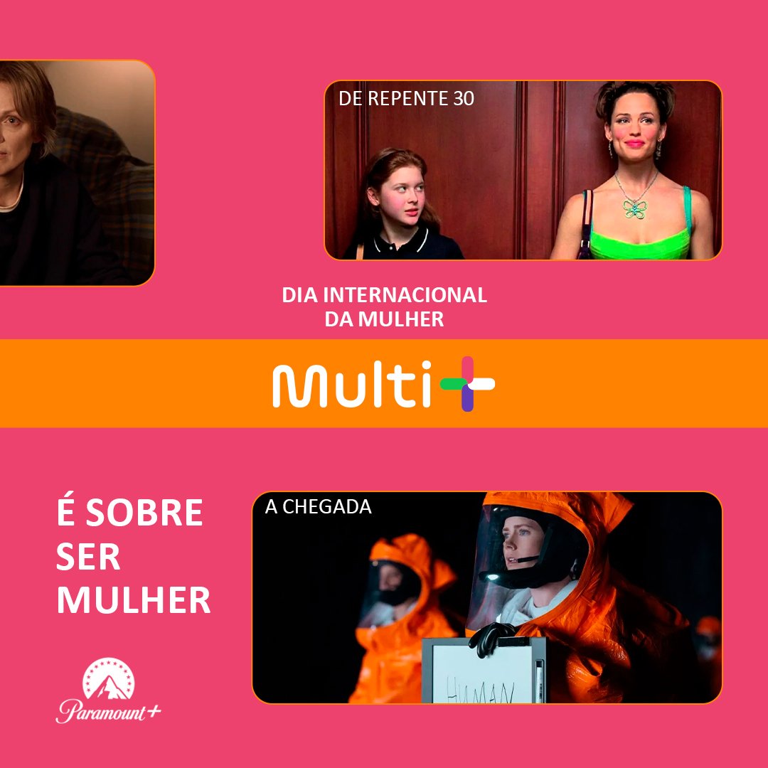 multimaistv's tweet photo. Dia Internacional das Mulheres Multi+ com 'De Repente 30', 'A Chegada', 'Casar, Rezar e Amar', 'Amor Por Direito', 'Flashdance' e 'Endings Beginnings', para se lembrar que ser mulher é falar e fazer o que quiser, sob suas próprias regras! #multimais #diainternacionaldasmulheres https://t.co/E9p4Ydo7ug