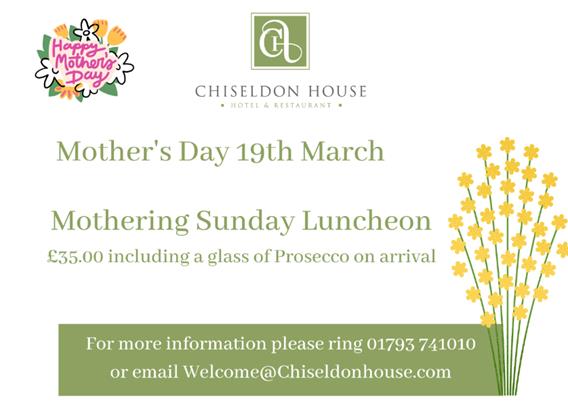 Celebrate #MothersDay2023 with a 3 course meal at Chiseldon House. £35pp including a glass of Prosecco on arrival.  Book now chiseldonhouse.com/mothers-day-20…
#WiltsHour
