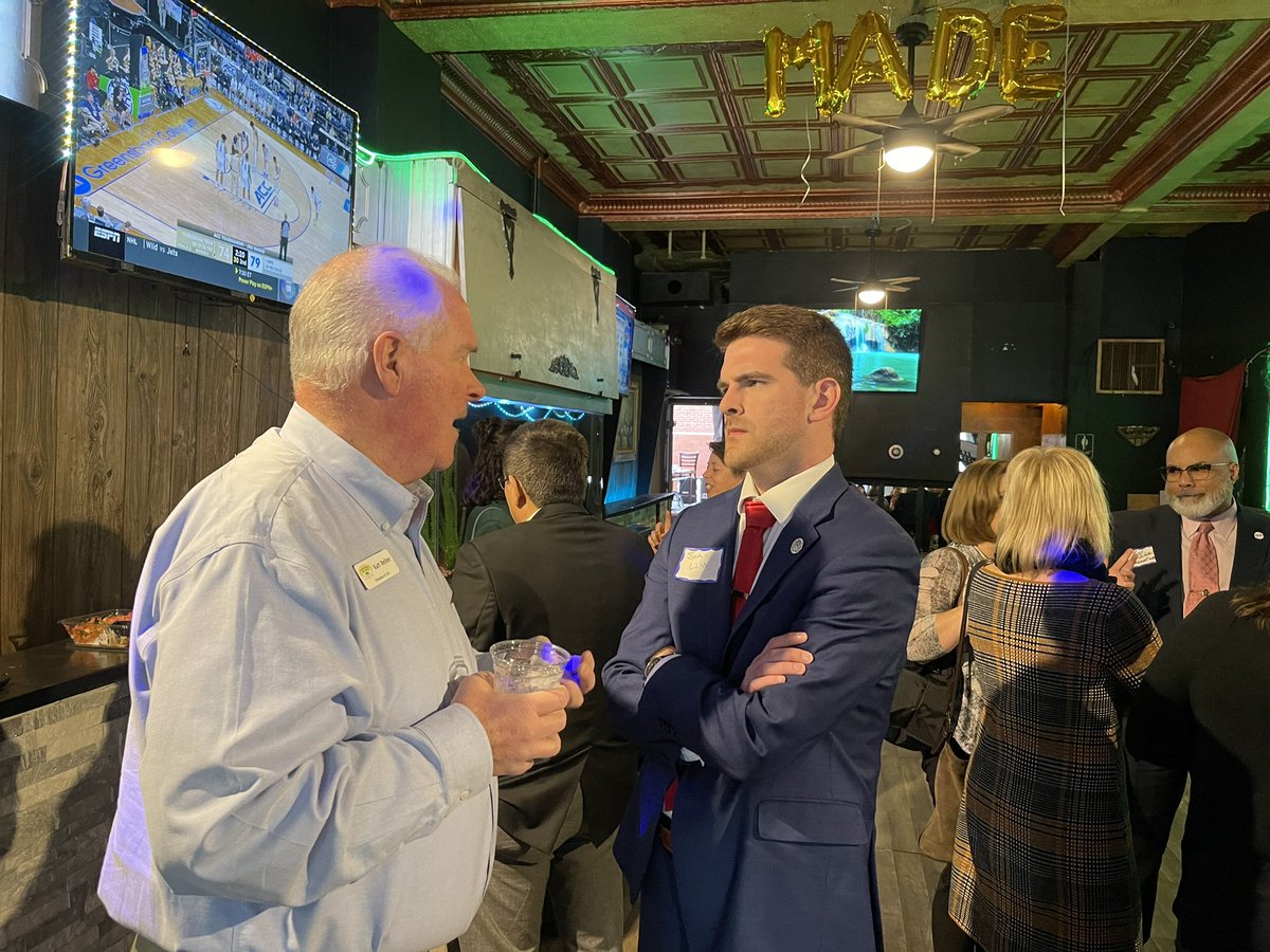 We bring people together.

<a href="/FreestoreFB/">Freestore Foodbank</a> CEO <a href="/KurtReiber/">Kurt Reiber</a> and Councilman <a href="/SethTWalsh/">Seth Walsh</a> chatting at The Greenwich.