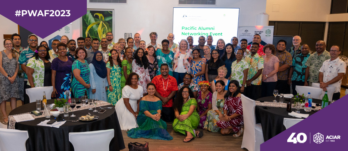 ACIAR (@aciaraustralia) on Twitter photo Pleased to meet in person our #ACIAR alumni from across the #Pacific 🇫🇯 🇵🇬 🇰🇮 🇼🇸 🇹🇴 🇹🇻 🇻🇺
We’re celebrating both their achievements to ensure #foodsecurity & improved #livelihoods & celebrating women in agricultural research this #IWD2023! Pleased to meet in person our #ACIAR alumni from across the #Pacific 🇫🇯 🇵🇬 🇰🇮 🇼🇸 🇹🇴 🇹🇻 🇻🇺
We’re celebrating both their achievements to ensure #foodsecurity & improved #livelihoods & celebrating women in agricultural research this #IWD2023!