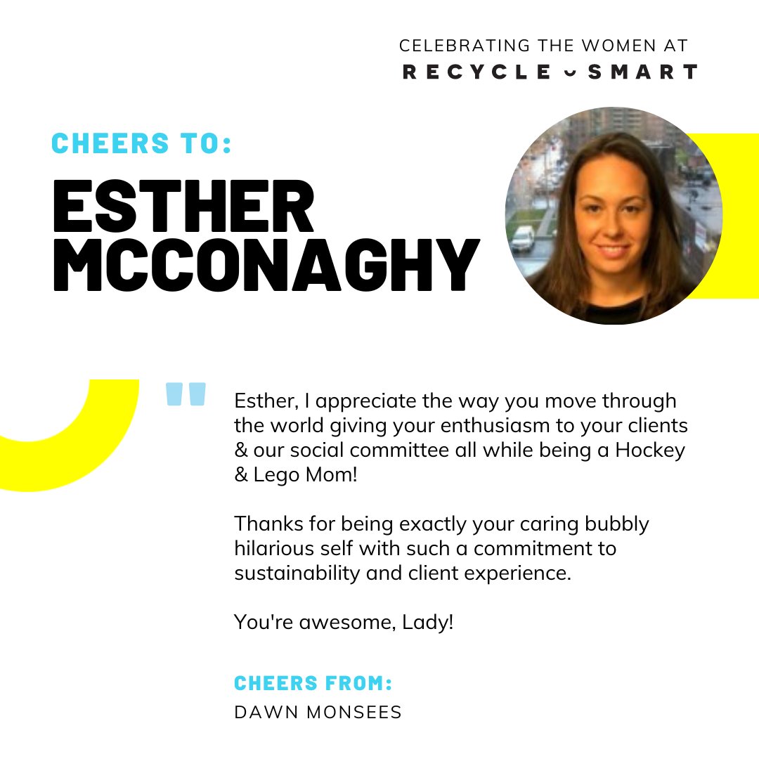 Shoutout to the women of RecycleSmart on this International Women's Day! Thank you to Taylor, Cara, Annelise, and Esther for their hard work and commitment every day 🙌

“Alone we can do so little; together we can do so much” ― Helen Keller

#IWD