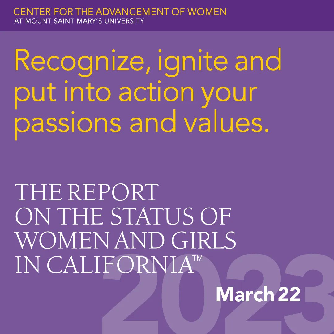 RepresentPledge's tweet image. Reflect on what advancing equity and leading with purpose means to you. Attend the Report on the Status of Women and Girls in California™ and join the conversation: bit.ly/2023RSWG 

#StatusOfWomen #MSMUWomen #UnstoppableWMN