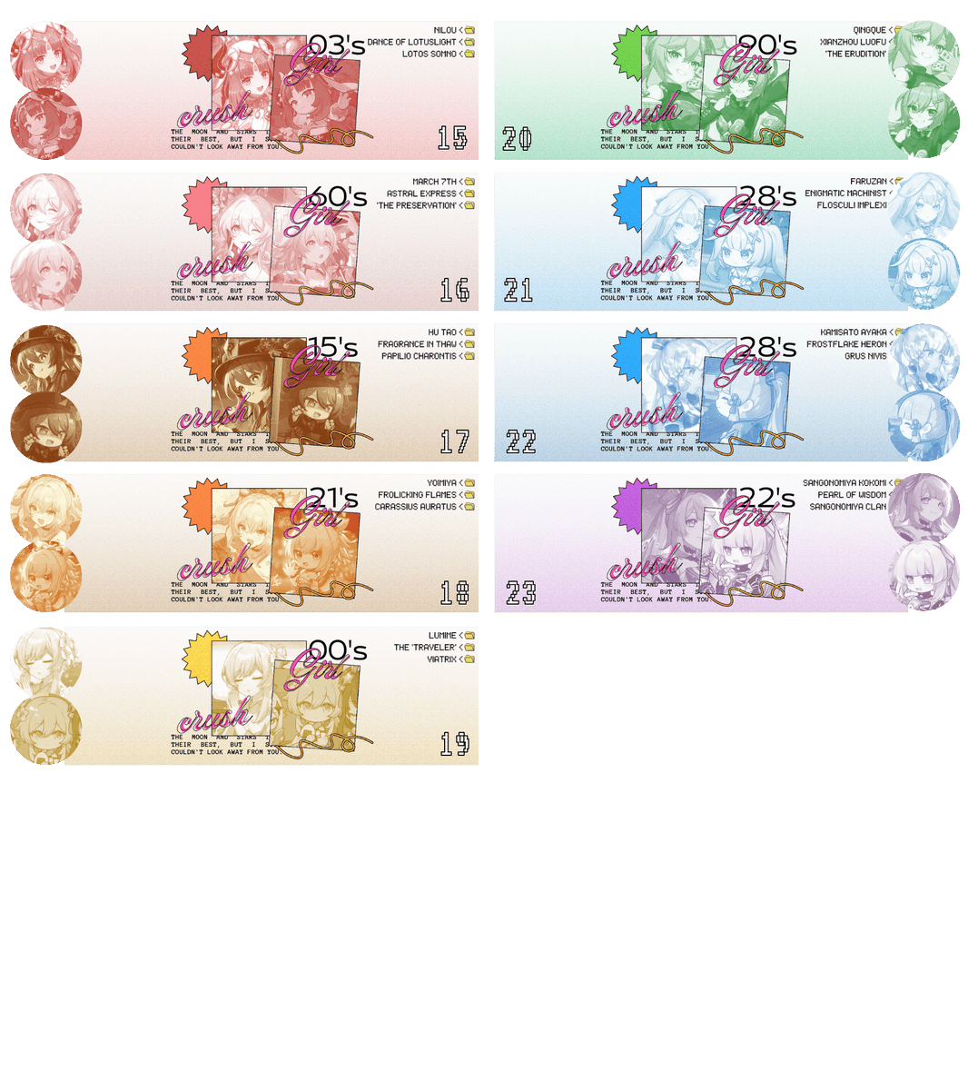 usaegie's tweet photo. help rt please thankyou!

haloo, aku ada bawa layout 2d ready stock mostly anak anak genshin &amp; hsr <3 bisa dm aku dan sebut mau jajan nomor yang mana yaa ^___^

🎀 IDR 4.000
get :
☆ 1 header
☆ 2 ava jpg 
☆ 2 ava png
💳 DANA / GOPAY / QRIS

t. #zonauang #zonajajan #zonaba https://t.co/09lyB1DXdE