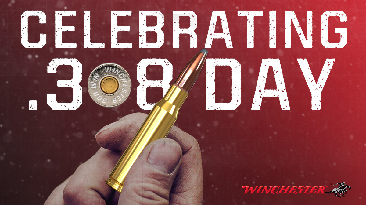 winchester's tweet photo. It’s .308 Day! The decades-proven round has been providing shooters incredible capability and steadfast performance since its inception. What’s your favorite .308 gun? 💥 #308 #PowerPoint308 https://t.co/PxdFurcCTr