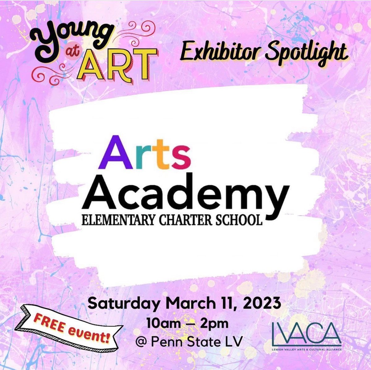 This Saturday, We are thrilled to be part of the event Young at Art, organized by the  LVACA, with a performance of our Select Choir led by our Music teacher Miss Heydt 
Please join us at 1:40 pm for the performance! 
#YoungAtArt #CreativeLearning #LehighValley #AAECS