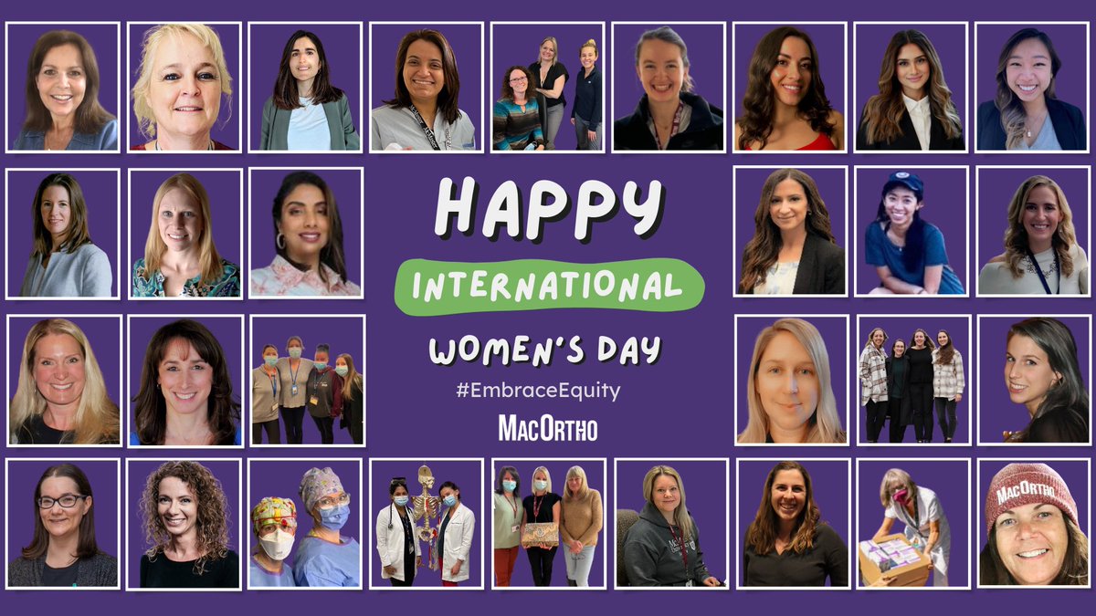 Pictured are just a few of our physicians, residents, fellows, nurses, techs, researchers, admins & staff, but we recognize there are so many more. Today we look to celebrate ALL the amazing #womeninortho and across the globe who continue to make a difference!

#IWD2023