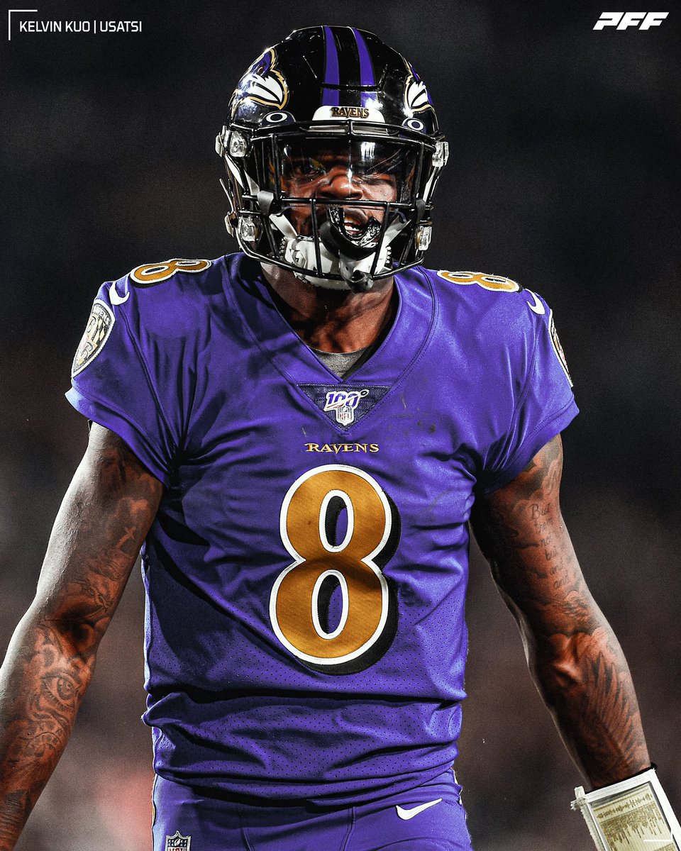 PFF's tweet photo. Lamar Jackson is a Top __ QB? https://t.co/iy8kds5TLp