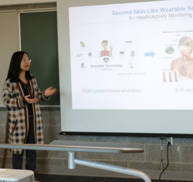 sbucstep's tweet photo. Thank you Dr. Yao @CEAS_SBU for sharing your amazing research on wearable sensors with @SBUCSTEP  ~  Happy International Women's Day ! https://t.co/y3clLD4CI4
