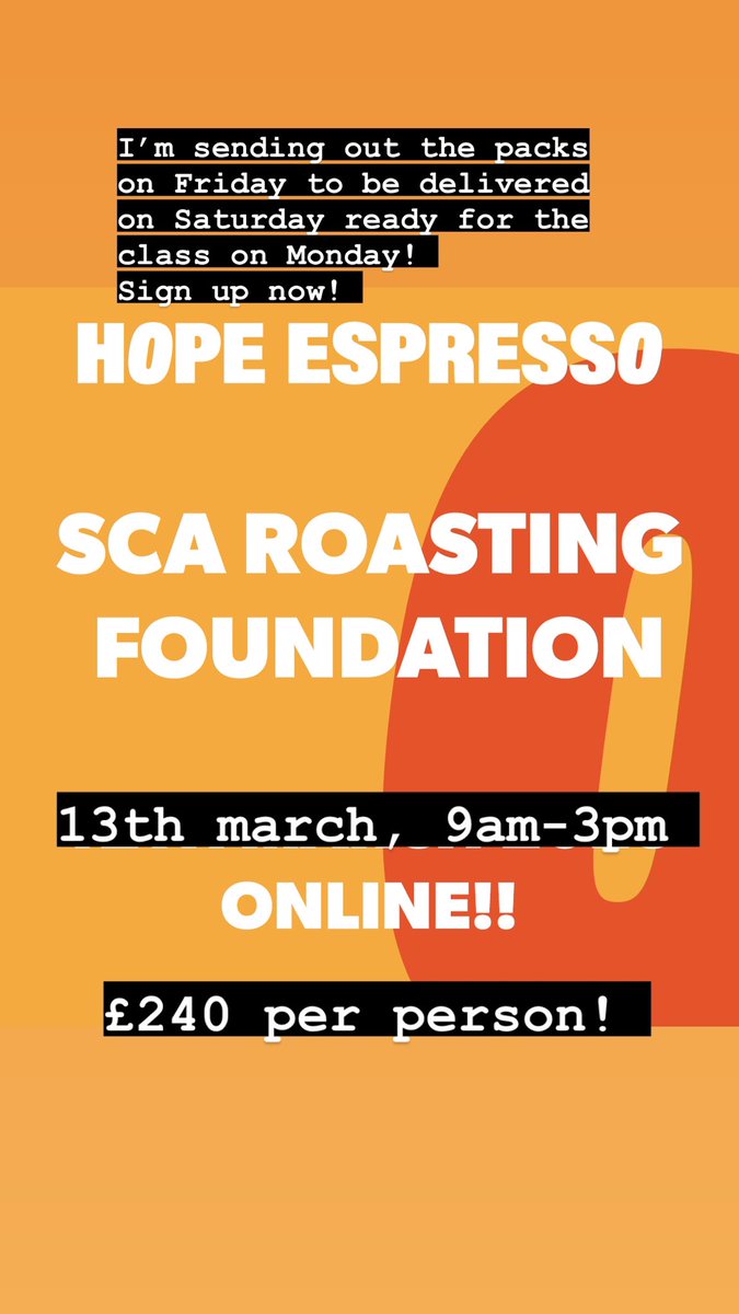 Sign up for this closes tomorrow! It’s a bargain and it’s online so you can stay in your pjs and I won’t judge you - using @aillioroasters of course! If you want to roast along I can send you the green coffee too!