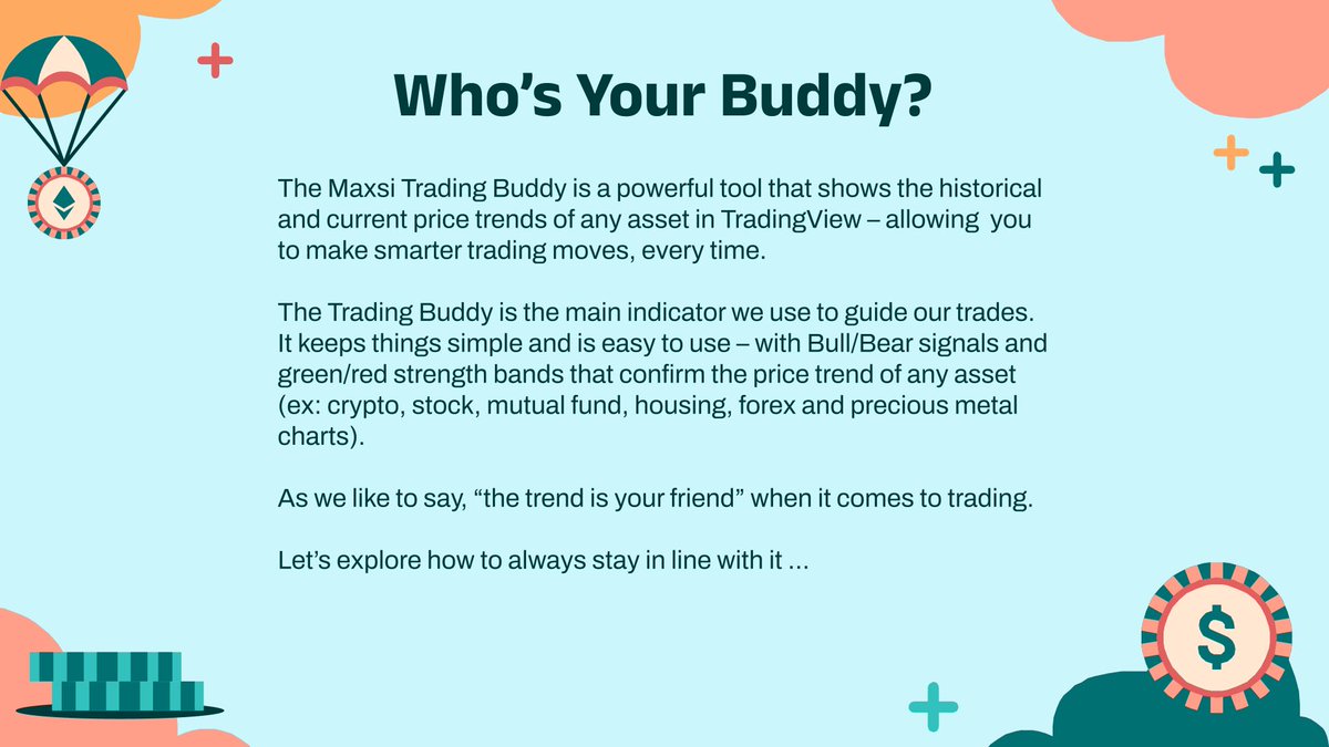 Become buds with our Trading Buddy indicator, which calls price trend changes on ANY chart (from stocks and crypto to mutual funds and housing) so you can make boss moves on the daily. Visit maxsi.io #stocks #finance #investing #crypto #trading #Bitcoin #Ethereum