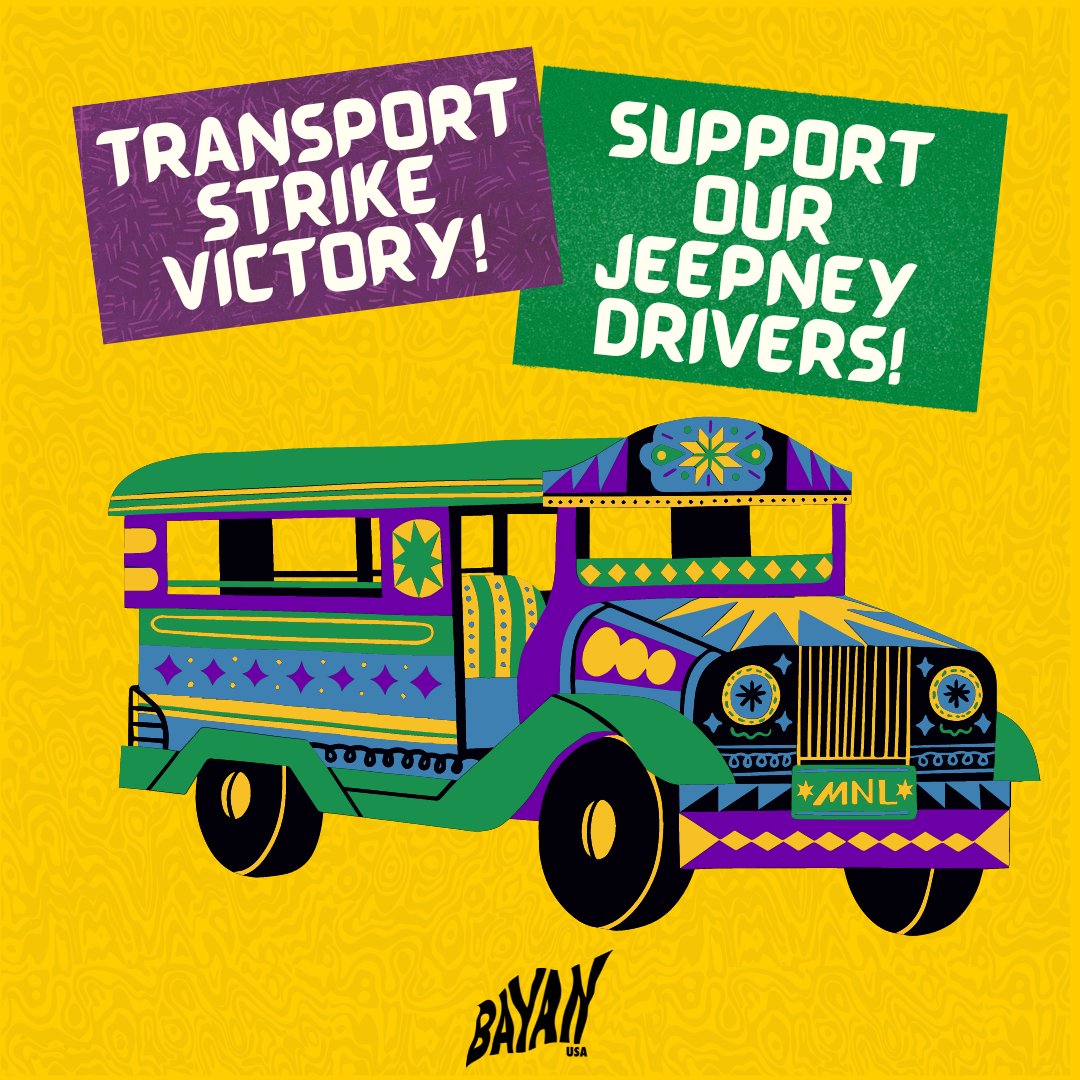 Jeepney drivers just launched a successful 2-day strike to protest the Public Utility Vehicle (PUV) Modernization Program. But the fight is not over! Support our jeepney drivers by donating to the strike fund: tinyurl.com/jeepneystrikef…! #NoToJeepneyPhaseout #NoToPUVPhaseout