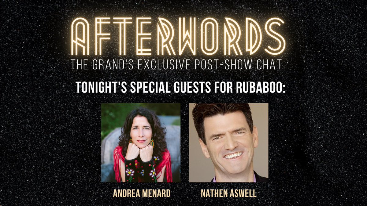 thegrandlondon's tweet photo. Joining us for Preview #2 of #Rubaboo? Be sure to stick around after the show for AfterWORDS - featuring @andreamenard and @NathenAswell! 

Don't miss this exclusive chance to get up-close-and-personal with these incredible artists and get your questions answered. https://t.co/mAdmPznt4m