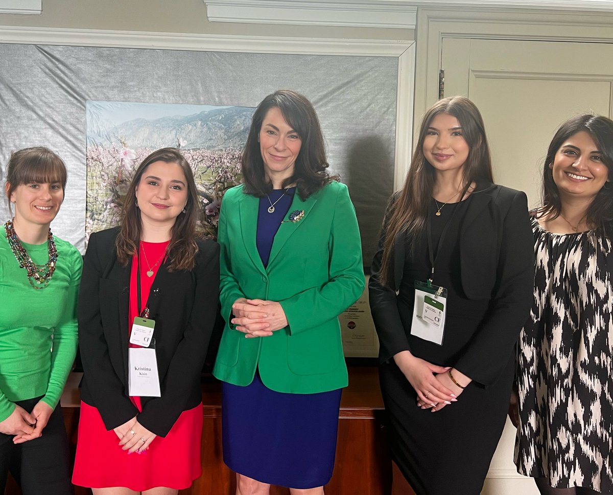HMcPhersonNDP's tweet photo. Very pleased to host Sarah and Kristina, students from Toronto Metropolitan University and participants of the Women in the House program as they learn more about the political life of women on Parliament Hill https://t.co/DxuSC1RxI7