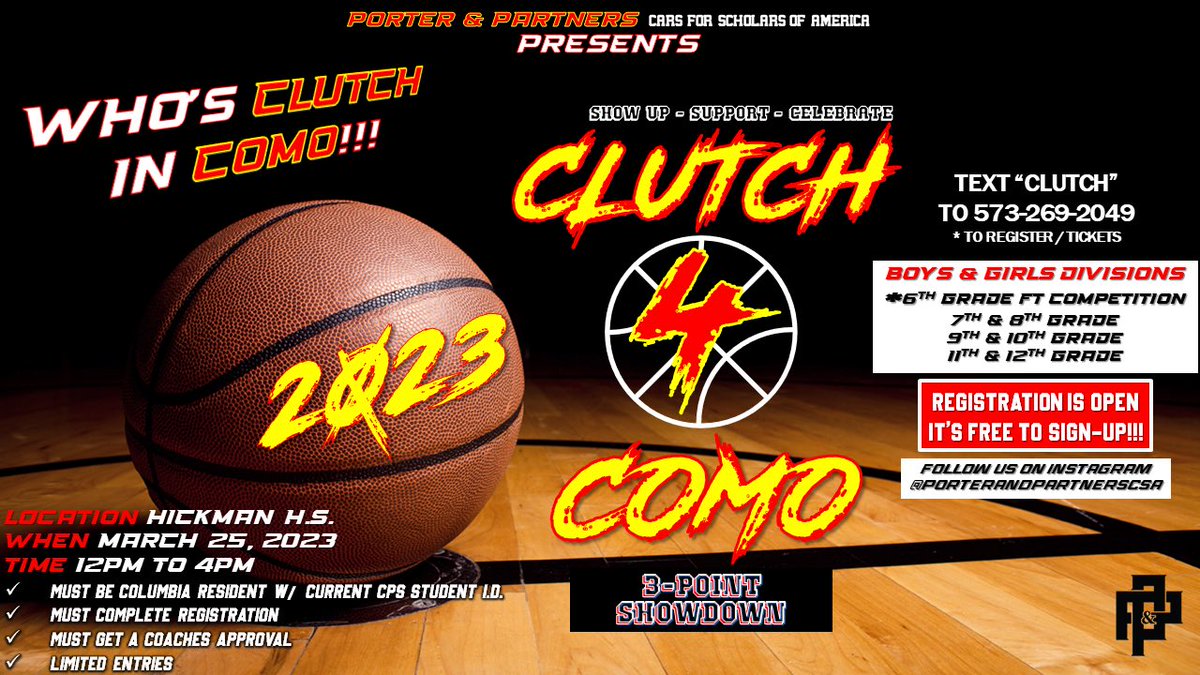 CoachPorter713's tweet photo. WHO’S THE BEST IN COMO‼️         The Clutch 4 Como 3-Point Showdown is FREE to participate! Just bring your shot‼️SIGN-UP TODAY and get ready for the show‼️🏀🥇🏆 🗣SPREAD THE WORD‼️ https://t.co/lnbtaa1FSd