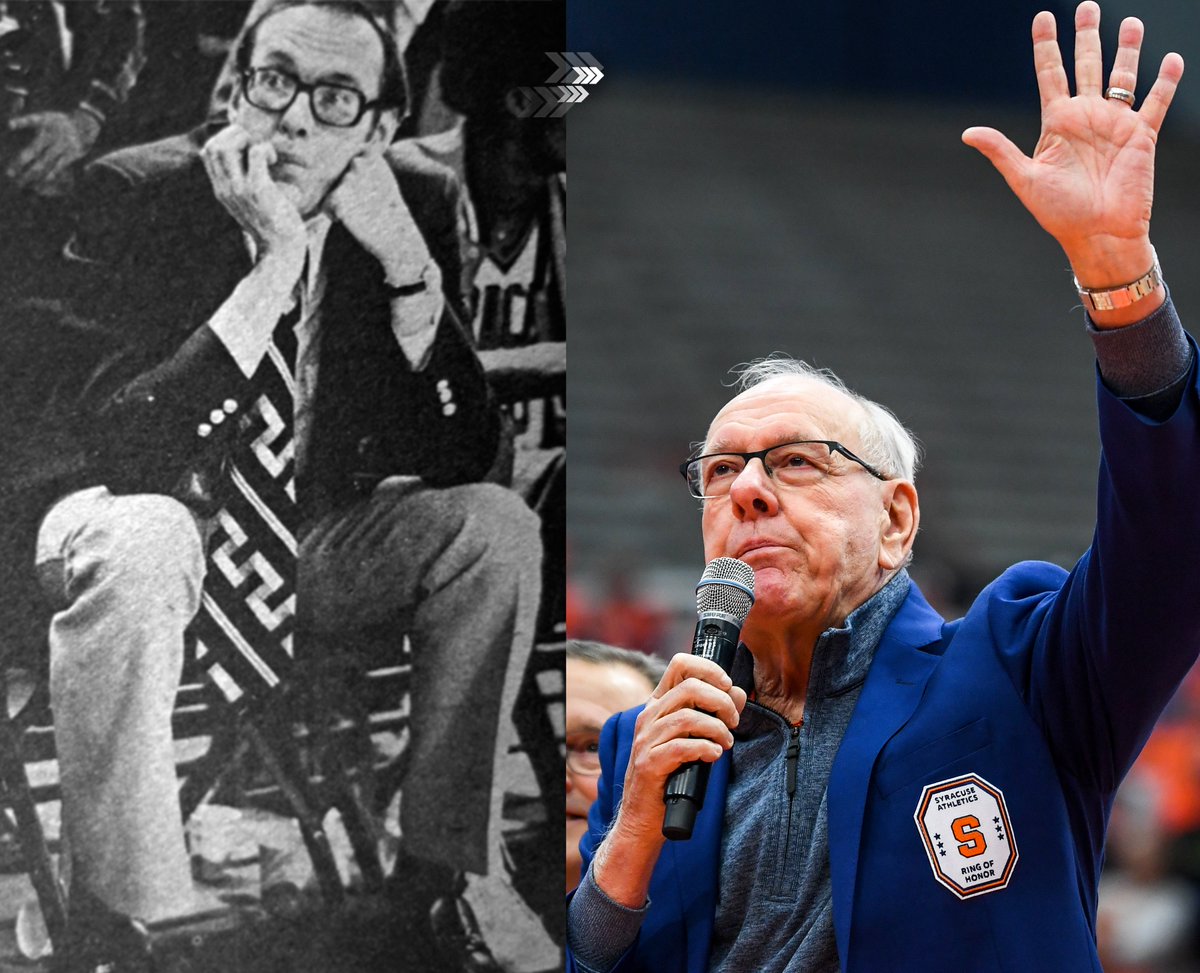 FOS's tweet image. Jim Boeheim has been at Syracuse for his entire adult life:

1962-1966: Student
1967-1969: Grad student
1969-1976: Assistant Coach
1976-2023: Head Coach

He&apos;s retiring as the longest-tenured coach in D-1 basketball and the only one with 40+ years exclusively at their alma mater.