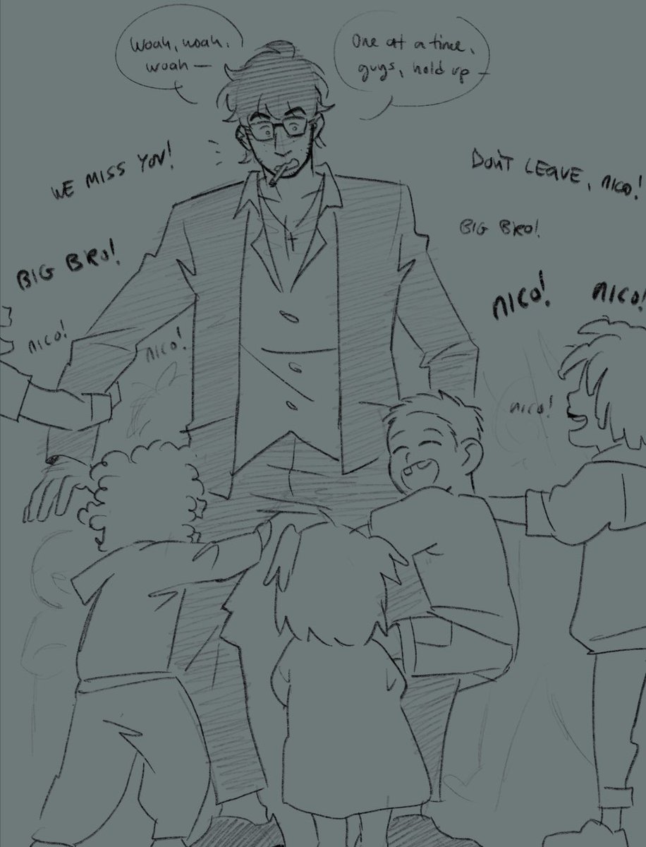 i was up super late doodling cuz i had this idea of vw visiting that orphanage for a while (1/2) 
