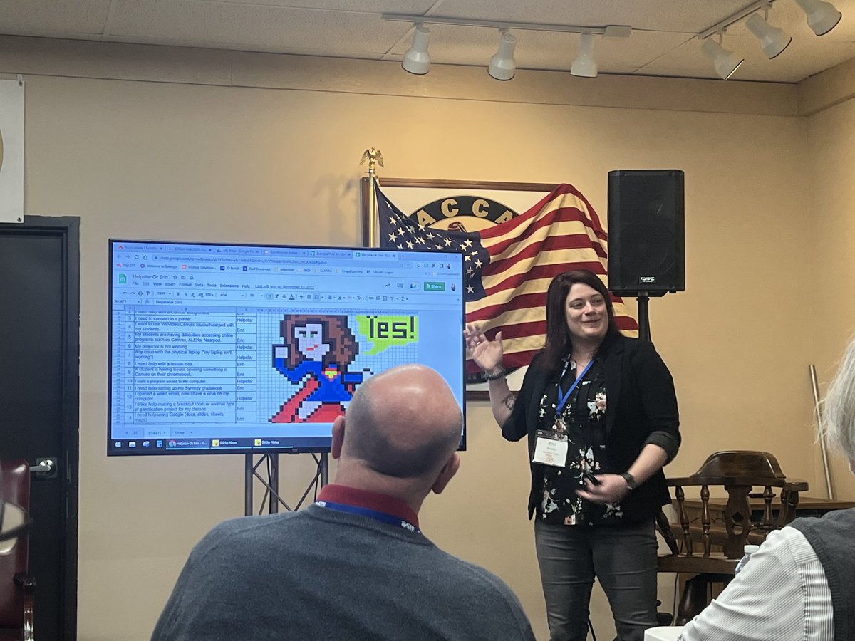 MrsWoodbysWorld's tweet image. Today, I had the privilege of co-presenting with my friend and colleague Samm at the EdTechRVA conference. We spoke on how to Gamify your classroom. It was good to hear many attendees say they had a lot of ideas that they were excited to implement. #oneccps #EdTechRVA2023