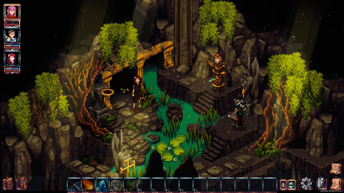 On your travels, you will encounter dungeons that force you into consecutive battles against enemies and bosses with no time to ready yourself in between. 

Navigate to a rest area (aka sanctuary) to allow your party to take a breather.

#gamedev #pixelart #RPG