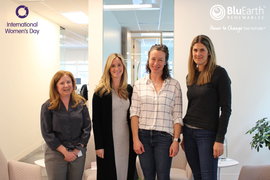 BErenewables's tweet photo. Happy International Women’s Day! Today, we hosted a panel with four of BluEarth’s leaders to share insights on their career and the importance of promoting women’s equity in the workplace. #EmbraceEquity #IWD #PowerToChangeTheFuture https://t.co/woy0FufY0H