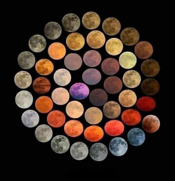 Todas as cores da lua capturadas pela astrofotógrafa italiana Marcella Giulia Pace em 10 anos de trabalho.