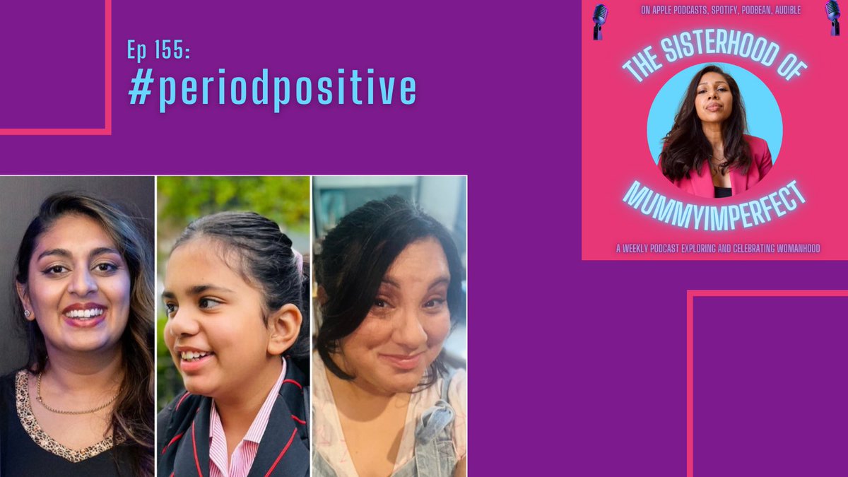 GP, Dance Teacher and Body Positive Influencer Dr Nirja Joshi, Author and mum of two daughters Amy Beeson, and student and campaigner, 11 year old Ava Beeson Uddin join me to talk all things #periodpositive education. Listen to the #podcast here: mummyimperfectsisterhood.podbean.com/e/ep-155period…