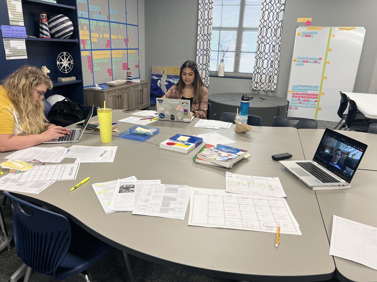 JeniferAHarrell's tweet photo. Finishing the year strong with math planning in 1st grade! #ccisdICs @StewartSeagulls https://t.co/59G1ubOSpR