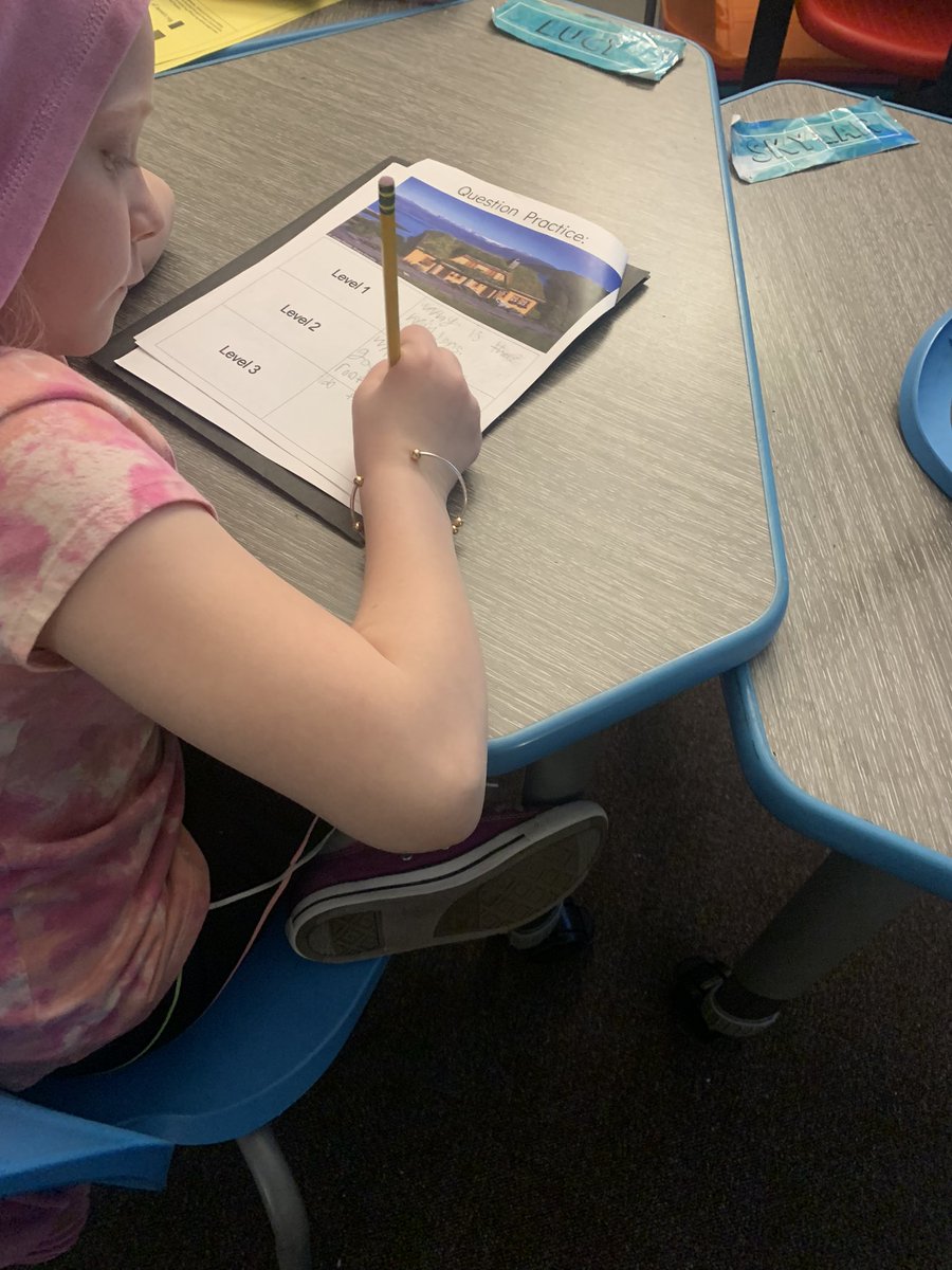 Time to ask and answer questions! After reviewing Costa’s levels of questioning, we had SO MUCH FUN coming up with leveled questions for this picture in iGrow! #theMESway #AVIDatMESI
