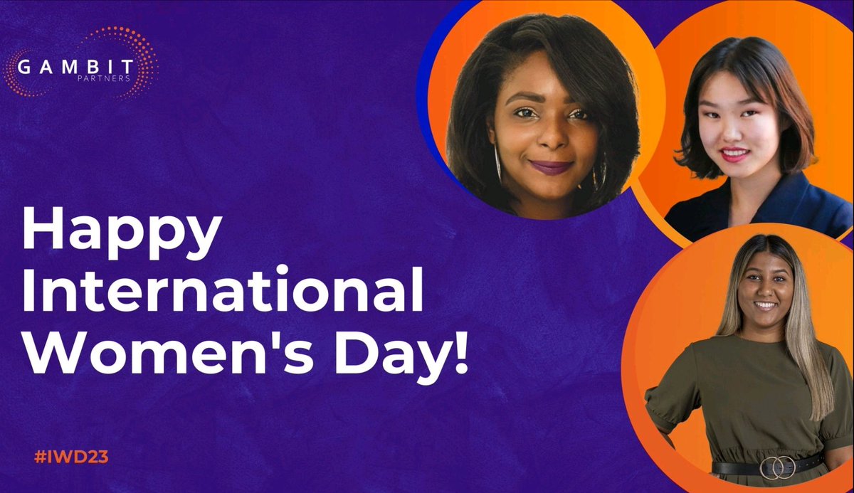 💜 Happy International Women's Day! 

Thanks to the Women of Gambit Partners and including the fantastic work done in iCAN!

Here's to a brighter future where gender equality is the norm!

#iwd2023 #internationalwomensday #internationalwomensday2023 #DEI