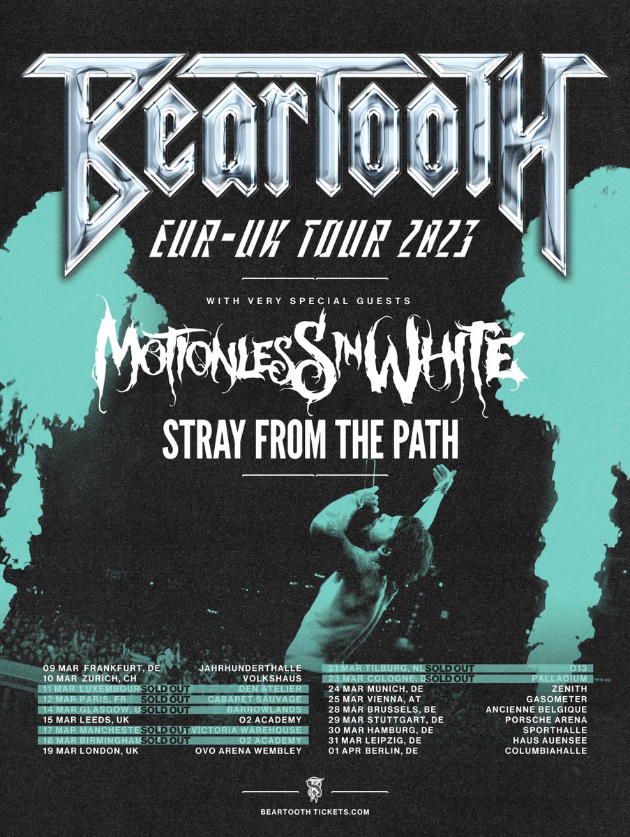 They're back on the road! Find <a href="/strayfromdapath/">Stray From The Path</a> on <a href="/BEARTOOTHband/">Beartooth</a>'s EU/UK tour ft. <a href="/MIWband/">Motionless In White</a>.

📸 ⁦<a href="/georgegirvan/">GeorgeGPhoto</a>