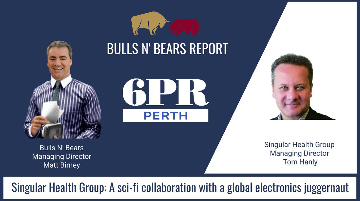 Looking for your next lunchtime #podcast? 😄

Tune in to <a href="/6PR/">6PR Perth</a> to hear Singular Health Group Ltd CEO and Managing Director, Thomas Hanly, share more about our 3D technology #collaboration with <a href="/Sony/">Sony</a> Electronics

📌 Head over to lnkd.in/gTrKd2uK now!

<a href="/BullsNBearsWA/">Bulls N' Bears</a>