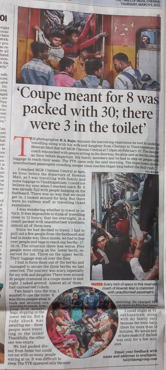 brahmmajoshi's tweet image. Sad, extremely sad, to say this as a railfan. IR has lost its competence for passenger service. They run after money money money.

@AshwiniVaishnaw @RailMinIndia please stop all reserved servixes, at least we&apos;ll save on reservation charges.