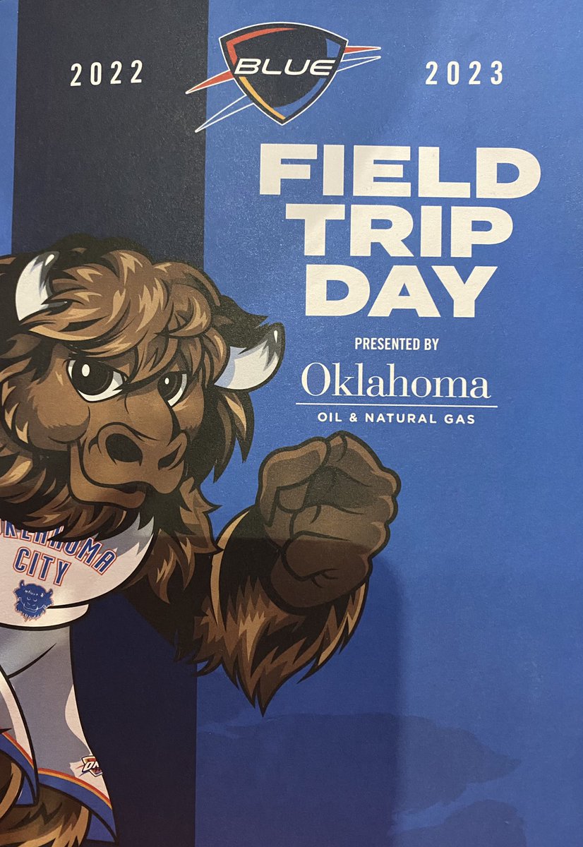 emileeneagle's tweet photo. @okcblue @okcthunder  You put on a great show for the kids, today!  So much fun!  #fieldtrip https://t.co/Ze2IYsyRoc