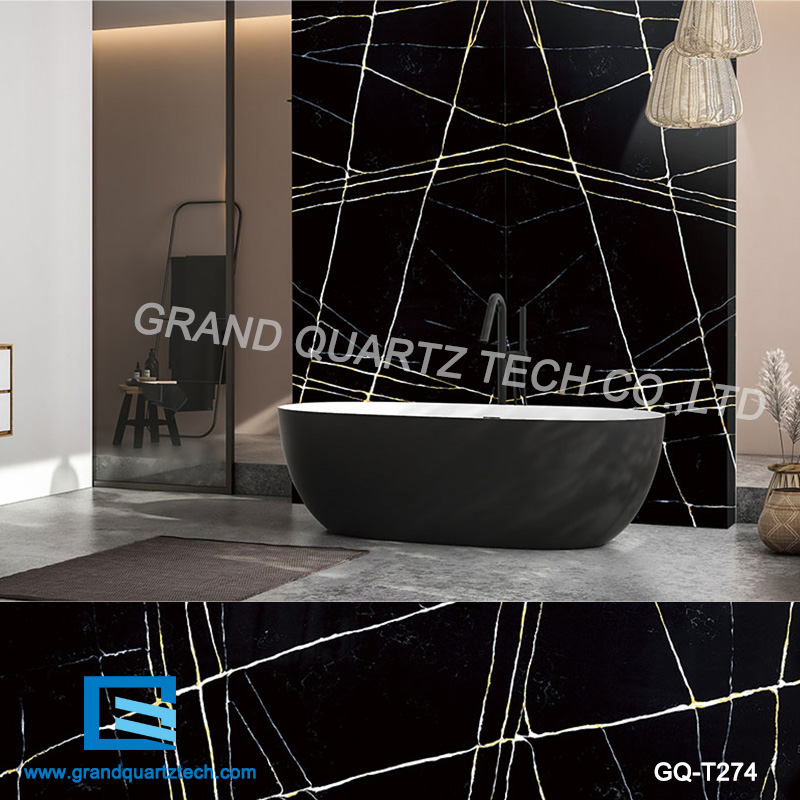 GQ-T274 new black background with gold pattern made by Grand Quartz Tech Thailand factory.
The high-end quartz stone manufacturer is located in Thailand, welcome to contact- grandquartztech.com
#blackquartz #quartzworktop #kitchencounter #kitchencountertops #kitchenworktop