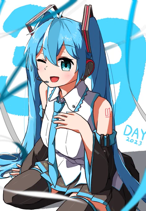 明けましておめでとうございます!!!!!#ミクの日2023 #ミクの日 #初音ミク 