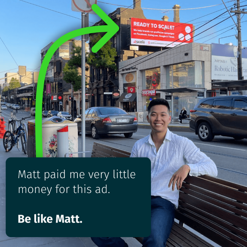 CAASieApp's tweet photo. Run billboard ads for shiggles.

Promote almost anything you want - your agency, yesterday's leftovers, whatever you can come up with.

Make a CAASie account and buy billboard ads on any budget. Just like my friend here who (probably) spent less than $10/hr for their moment fame.