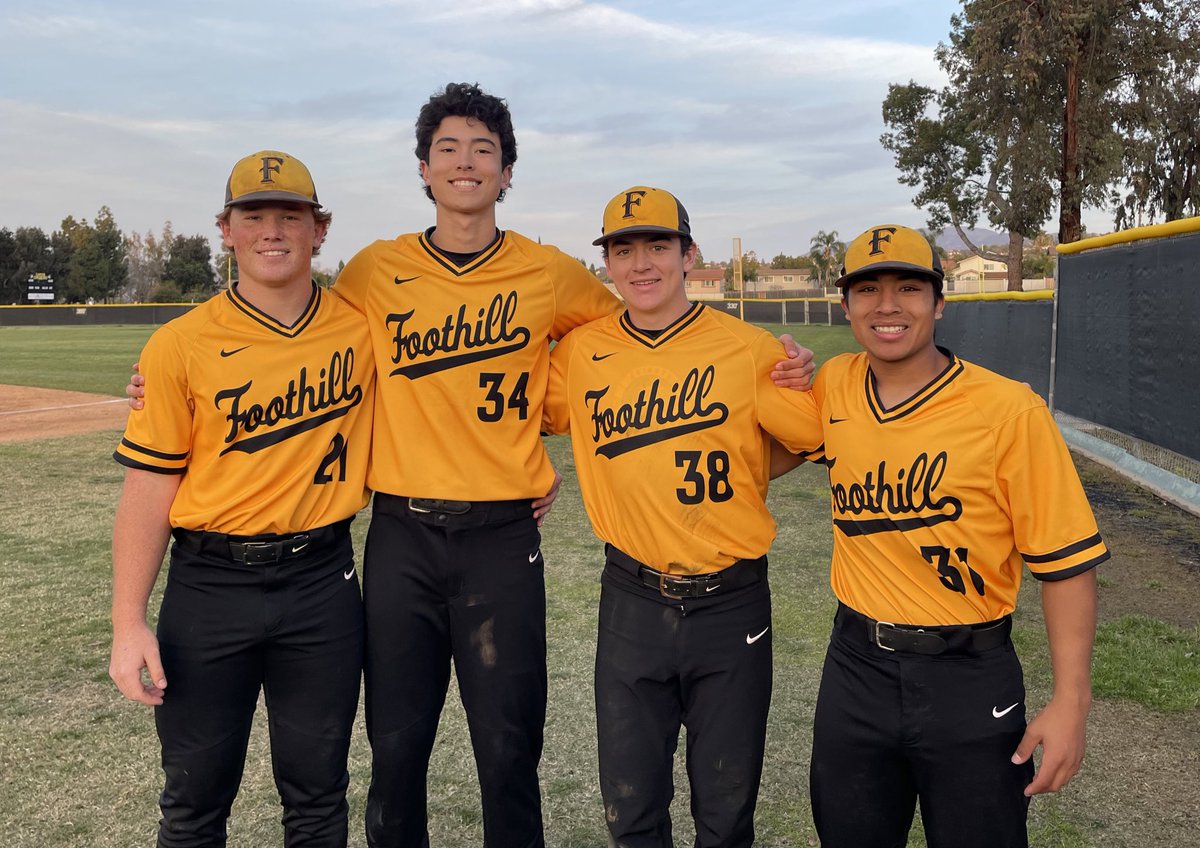 Foothill Baseball (@foothillbasebal) on Twitter photo The Knights get back in the win column with a 14-4 win over Canyon. <a href="/__andrewparker/">Andrew Parker</a> throws five innings for the win.
<a href="/__andrewparker/">Andrew Parker</a> W 5IP ER 5H 0BB 5K
<a href="/JackMueller_7/">Jack Mueller</a> 3-3 3B 2R 2RBI
<a href="/T_Hawk2024/">Tyler Hawkins</a> 1-2 HR 2R 3RBI
<a href="/EzekielVargas16/">Ezekiel Vargas</a> 1-3 2B 3RBI The Knights get back in the win column with a 14-4 win over Canyon. <a href="/__andrewparker/">Andrew Parker</a> throws five innings for the win.
<a href="/__andrewparker/">Andrew Parker</a> W 5IP ER 5H 0BB 5K
<a href="/JackMueller_7/">Jack Mueller</a> 3-3 3B 2R 2RBI
<a href="/T_Hawk2024/">Tyler Hawkins</a> 1-2 HR 2R 3RBI
<a href="/EzekielVargas16/">Ezekiel Vargas</a> 1-3 2B 3RBI