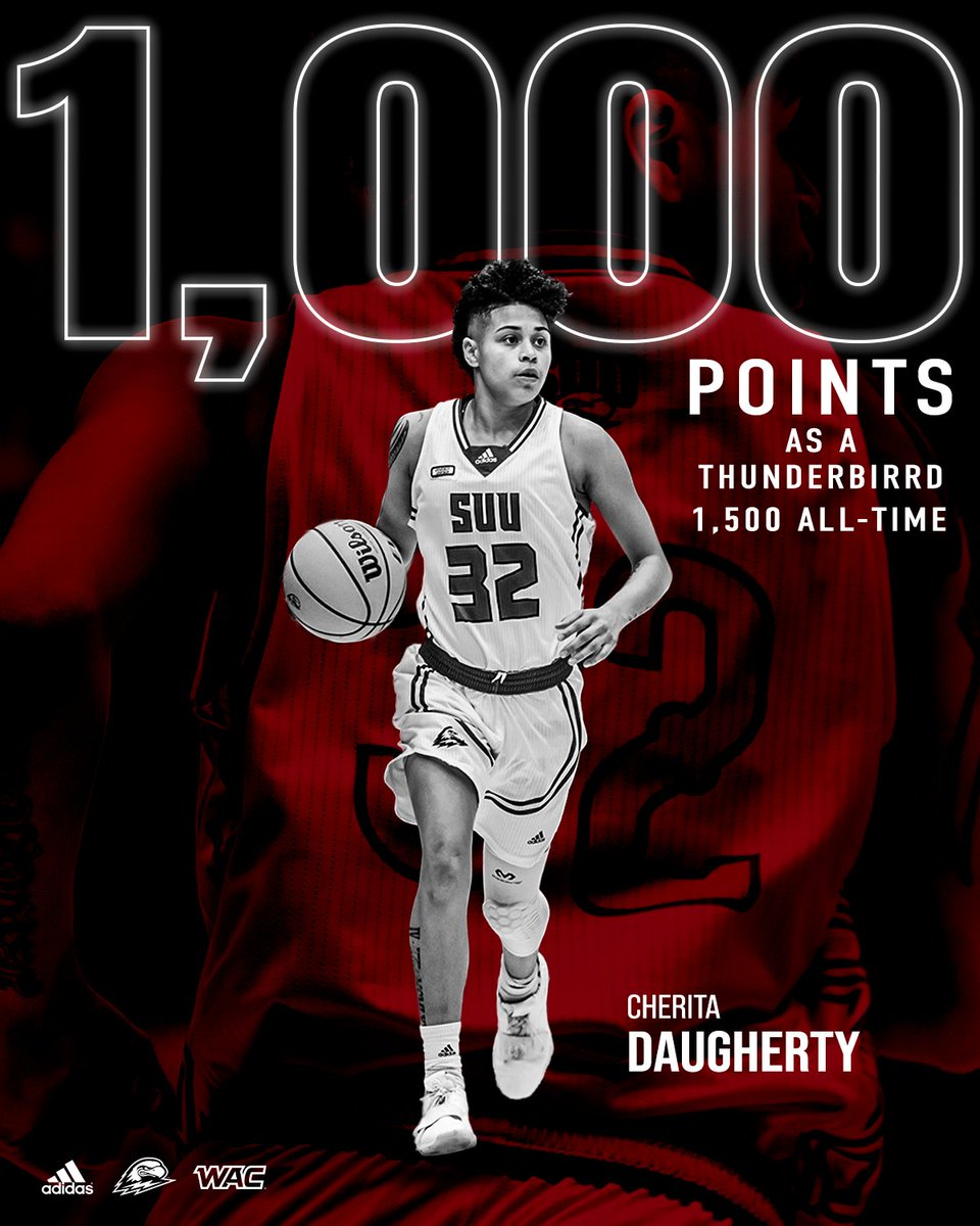 SUUWBasketball's tweet photo. GREATNESS 🔥💪

Congrats to @CheritaNicole for scoring her 1️⃣0️⃣0️⃣0️⃣th point as a Thunderbird 🦅⚡️

#TBirdNation https://t.co/hhkEF2dTen
