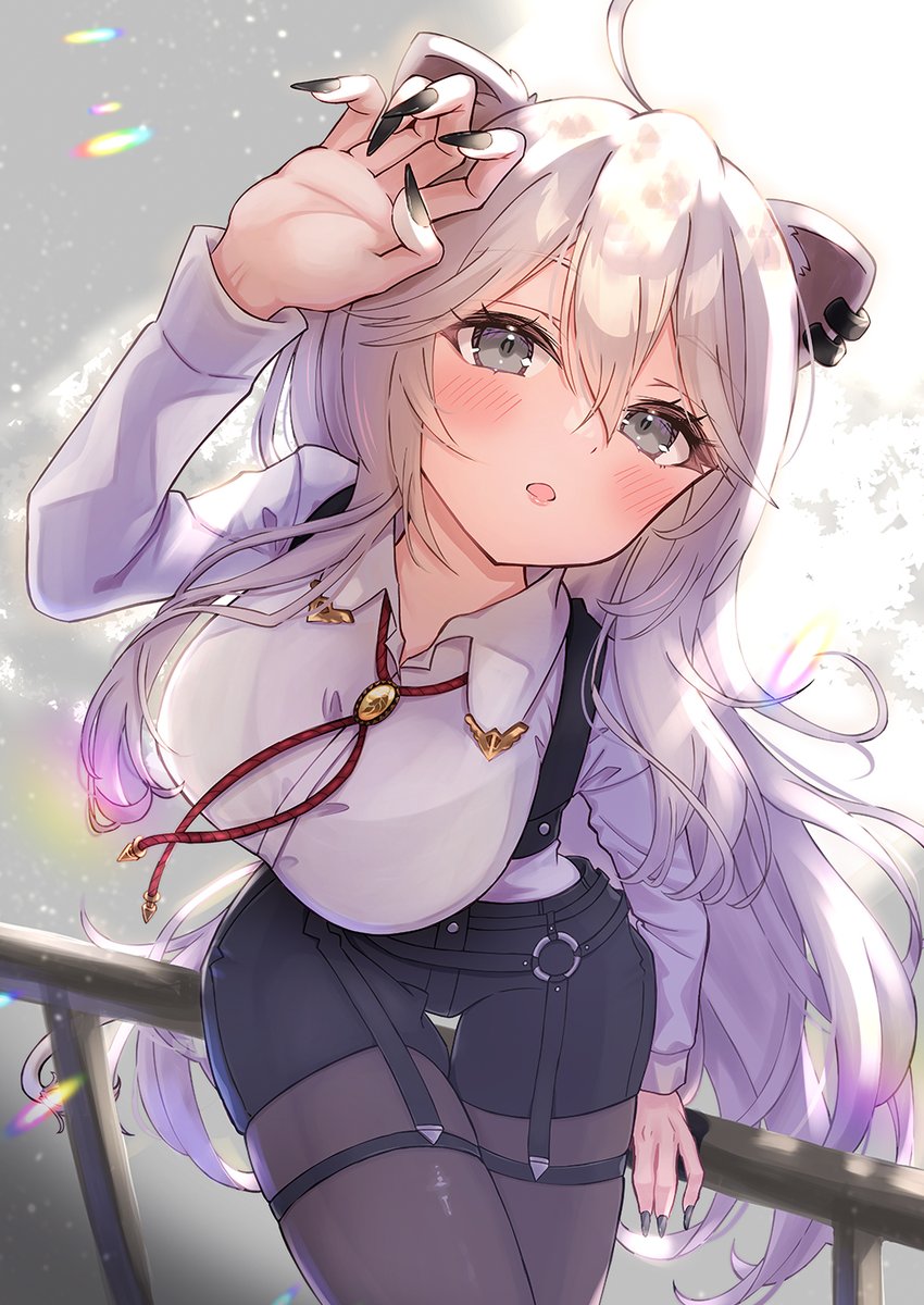 獅白ぼたん 「よろしくお願いします!!!#これから絶対伸びるので今のうちにフォローしておいた方」|みはえる🐍✨のイラスト