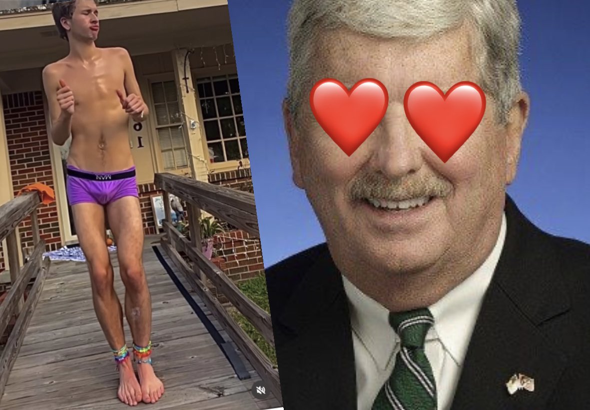 CalltoActivism's tweet photo. Holy shit. Family values Republican Tennessee Lt. Gov Randy McNally - who is Anti-gay…was just caught posting heart emojis on the instagram page of gay male aspiring performer. 

Check the 🧵 for details and updates… https://t.co/XbQwP03QVW