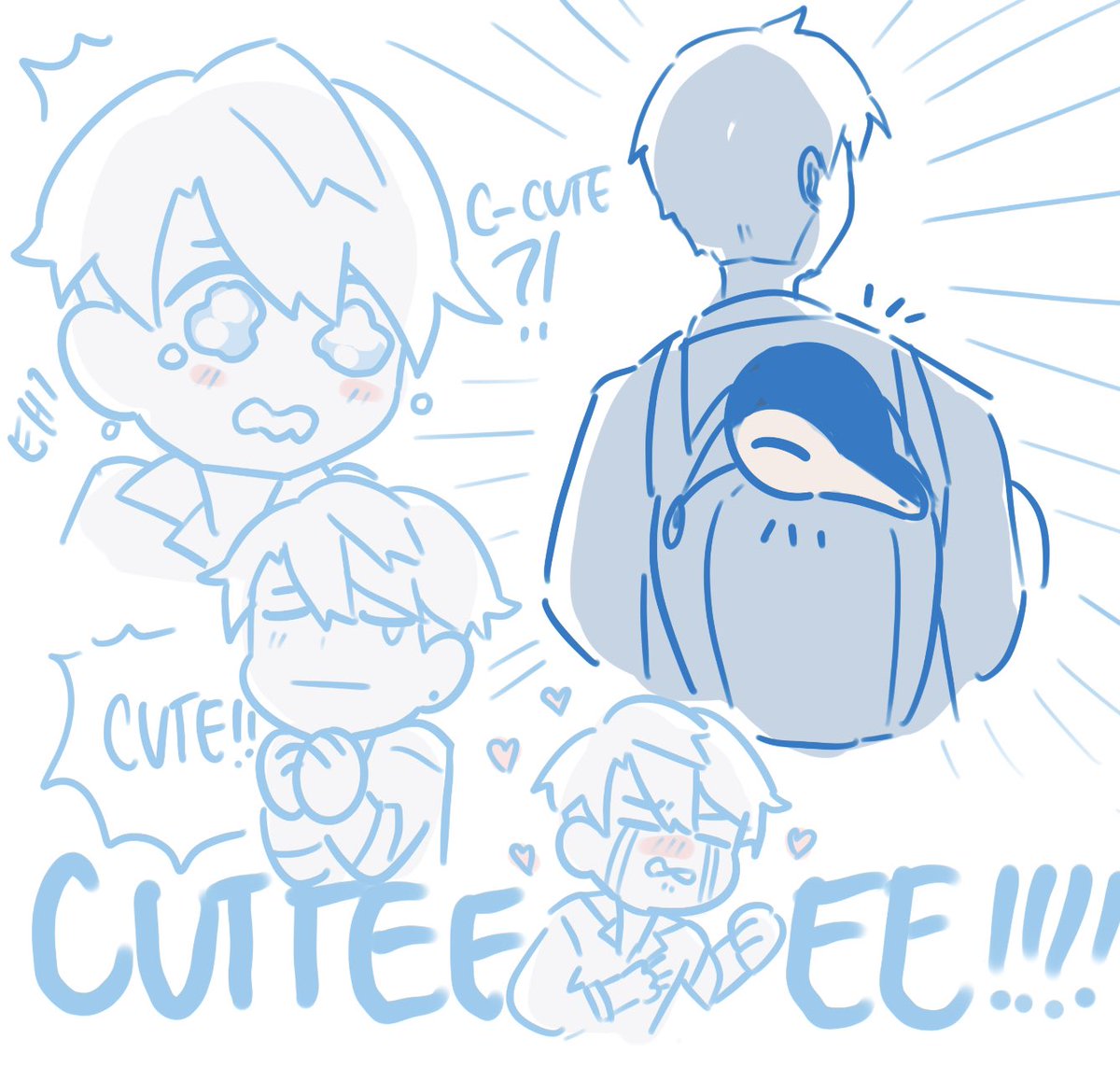 WENT OUT FOR LUNCH AND SAW A GUY KEEPING A BIG CYNDAQUIL PLUSH IN HIS BACKPACK AND I WAS TRYING TO KEEP COOL BUT