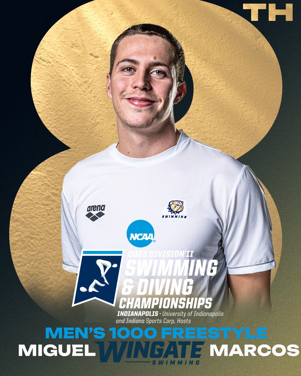 Miguel Marcos finished 8th in the 1,000 Free, with the 200 Medley Relay Team of Carlsson, Sokolov, Ohnov &amp; Snitko finishing 7th!

3 top-8 swims for <a href="/WingateSwimming/">WUSWIM</a> through 2 days of the <a href="/NCAADII/">NCAA Division II</a> Championships!

#OneDog