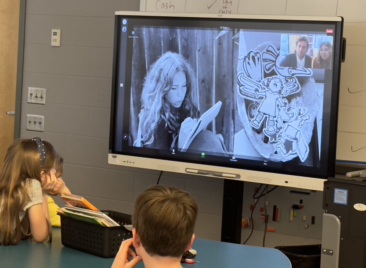 LibraryDunn's tweet photo. Thank you, authors, @MrsandMrMacLeod for our virtual session today! 📚The kids loved it and were so excited to learn #HowToEatABook @DunnPrincipal @JCPS_LMS https://t.co/MJDCqC3LXc