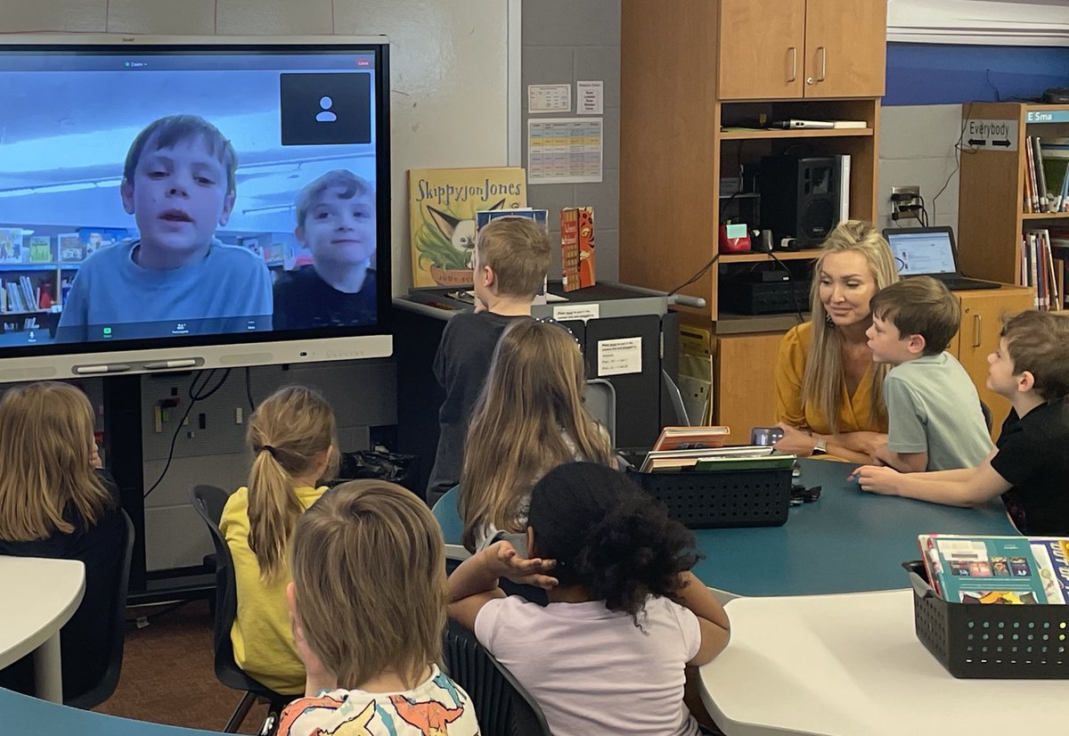LibraryDunn's tweet photo. Thank you, authors, @MrsandMrMacLeod for our virtual session today! 📚The kids loved it and were so excited to learn #HowToEatABook @DunnPrincipal @JCPS_LMS https://t.co/MJDCqC3LXc