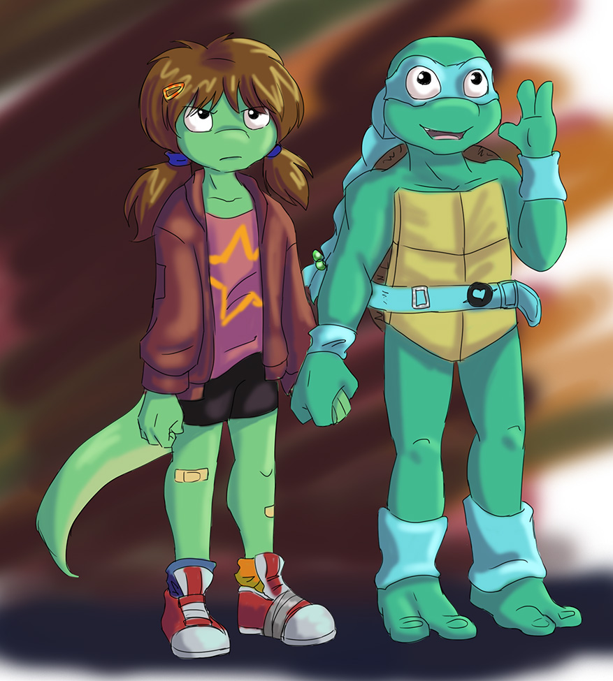 After the #TMNTMutantMayhem trailer, I quickly drew MM Venus (designed by a  friend on Tumblr) and I designed MM Mona Lisa., image size:877x975