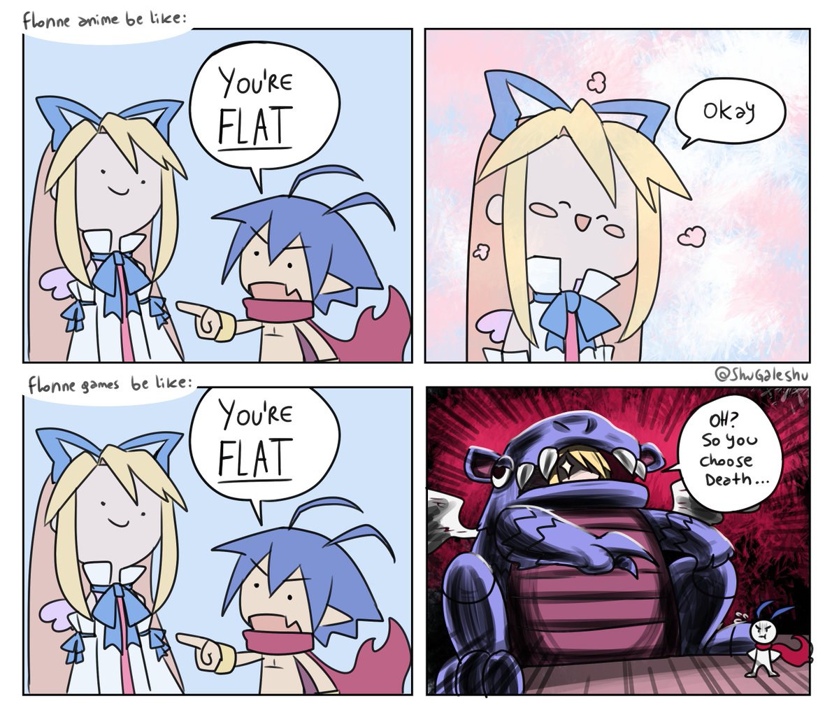 shugaleshu's tweet photo. I made this after watching the disgaea anime once again (for the 13th time -probably- but this time with a more different and mature perspective lol) https://t.co/ed6fs3ZaTP