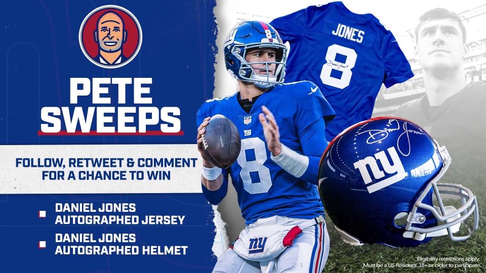 PeteGuelli's tweet image. Feels like the right time for this. Any ⁦@Giants⁩ fan need some autographed ⁦@Daniel_Jones10⁩ gear? #QB1